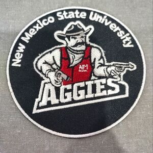 3.5" round NMSU PATCH iron-on